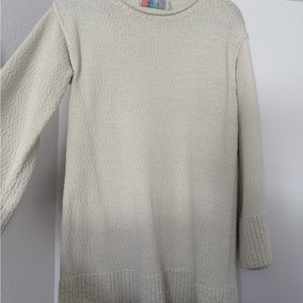 Free People Cream Textured Knit Dress